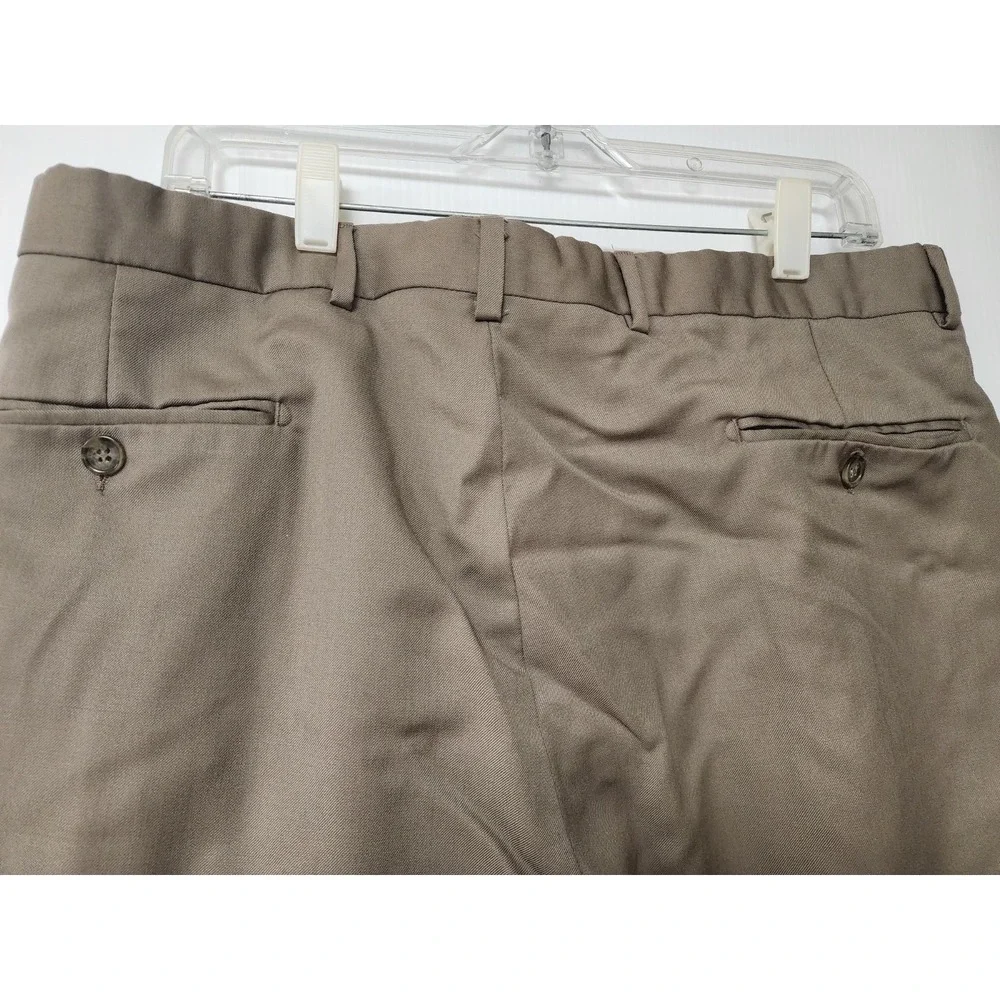 Lanificio Gallo & Figli Mens Super 100'sPleated Front Khaki Dress Pants  36 x 28